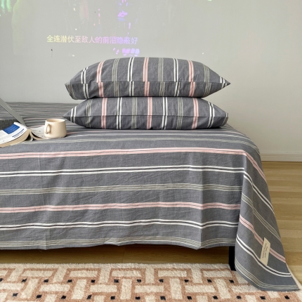 91家纺网 家纺一手货源 找家纺 （总）北欧良品 色织水洗棉枕套纯棉全棉枕套一对拍2 单只装