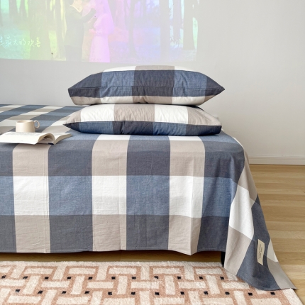 91家纺网 家纺一手货源 找家纺 （总）北欧良品 色织水洗棉枕套纯棉全棉枕套一对拍2 单只装