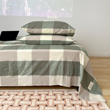 91家纺网 家纺一手货源 找家纺 （总）北欧良品 色织水洗棉枕套纯棉全棉枕套一对拍2 单只装