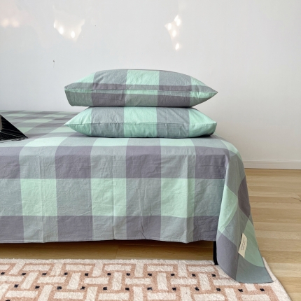 91家纺网 家纺一手货源 找家纺 （总）北欧良品 色织水洗棉枕套纯棉全棉枕套一对拍2 单只装