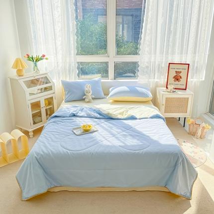 91家纺网 家纺一手货源 找家纺 （总）2022爆款全棉水洗棉贝壳边夏被及夏被四件套