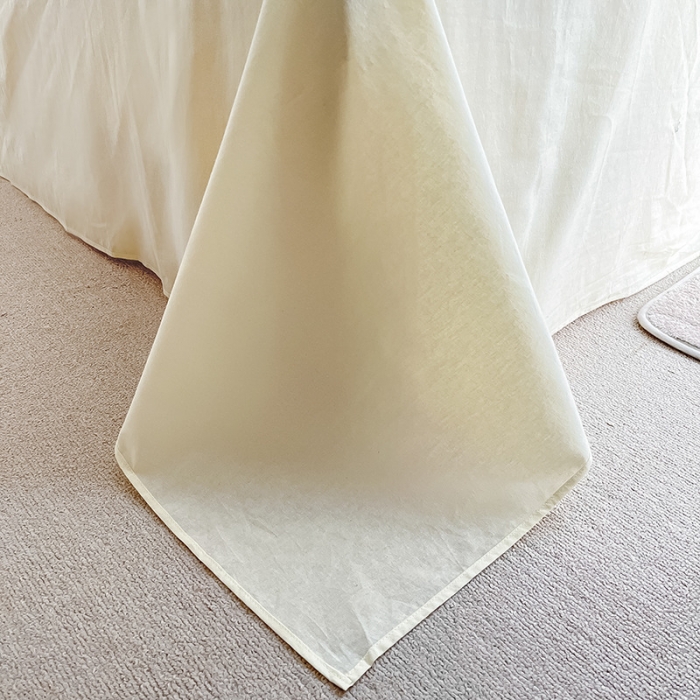 91家纺网 家纺一手货源 找家纺 2022爆款全棉水洗棉贝壳边夏被及夏被四件套 豆绿米黄