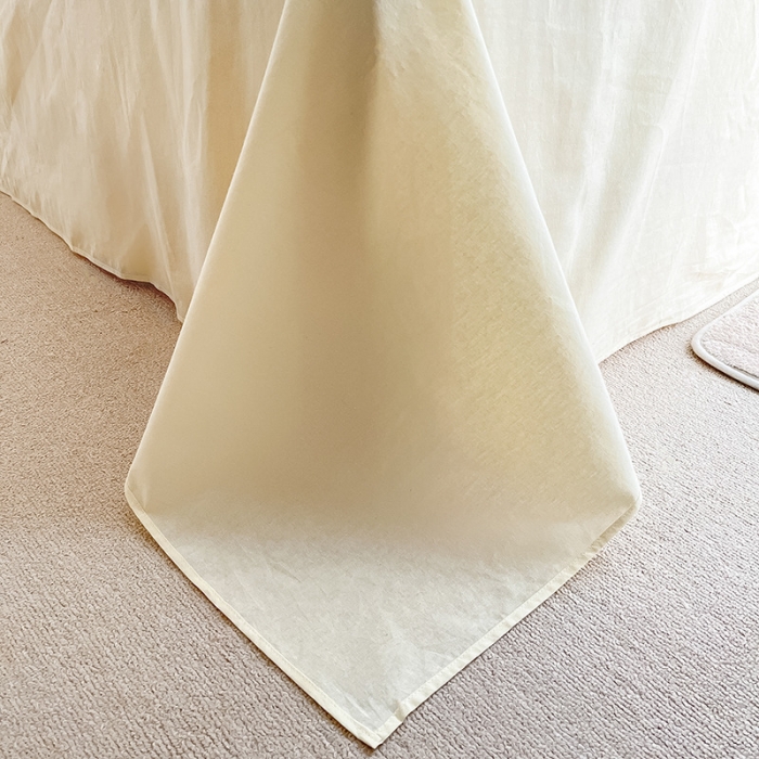 91家纺网 家纺一手货源 找家纺 2022爆款全棉水洗棉贝壳边夏被及夏被四件套 米黄