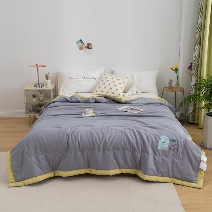 91家纺网 家纺一手货源 找家纺 （总）芯恋 2025直播爆款水洗凉感简约ins素色凉眠夏被