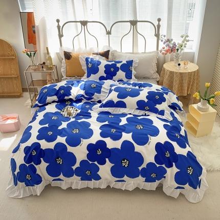 怡家居 2022新款全棉韩版花边四件套 流影