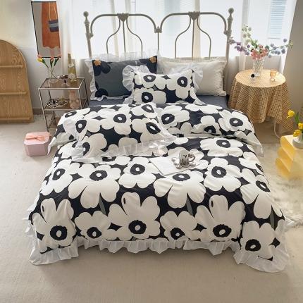 怡家居 2022新款全棉韩版花边四件套 入画