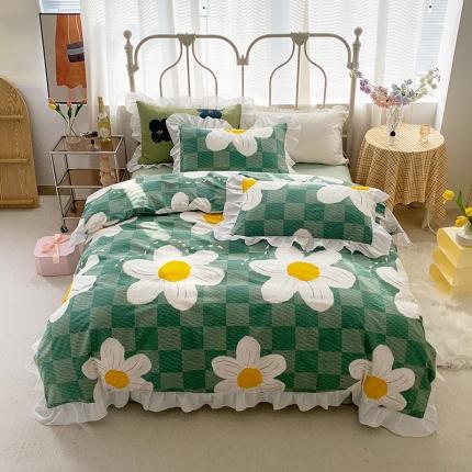 怡家居 2022新款全棉韩版花边四件套 宛碧