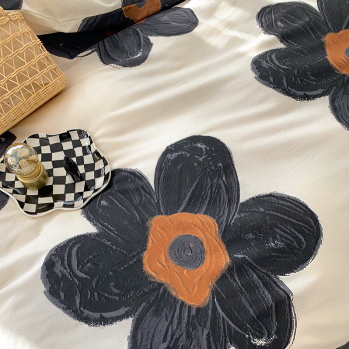 91家纺网 家纺一手货源 找家纺 怡家居 2022新款全棉韩版花边四件套 韵染