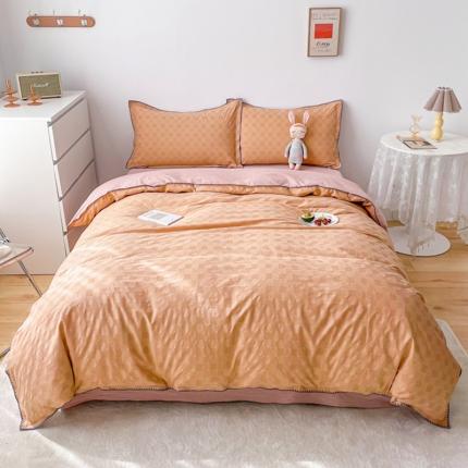 91家纺网 家纺一手货源 找家纺 (总) 娜娜 2022新款全棉水洗棉提花四件套