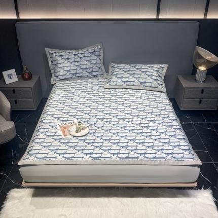 91家纺网 家纺一手货源 找家纺 澳洲羽2024新款250D冰藤提花凉席 迪耀-兰