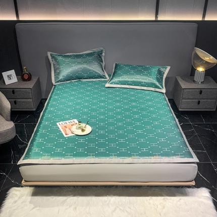 澳洲羽2024新款250D冰藤提花凉席 大H-绿