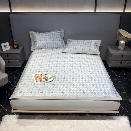 澳洲羽2024新款250D冰藤提花凉席 大千鸟格-兰