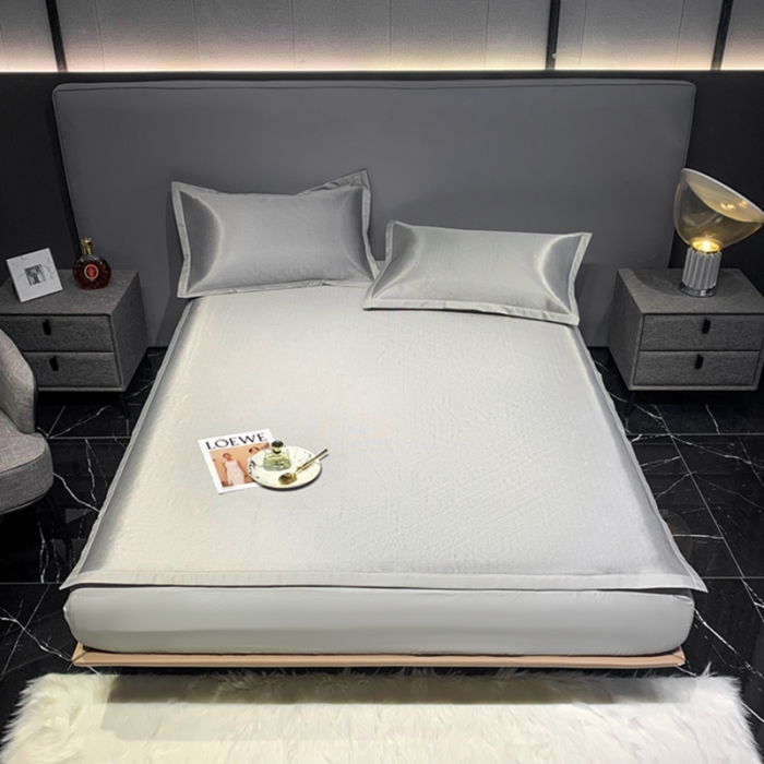 91家纺网 家纺一手货源 找家纺 澳洲羽2024新款250D冰藤提花凉席 高端-奢灰