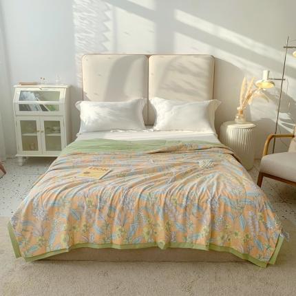 91家纺网 家纺一手货源 找家纺 澳洲羽 2024新款亲肤水洗棉印花夏被 盎然