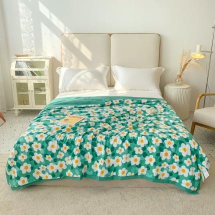 91家纺网 家纺一手货源 找家纺 澳洲羽 2024新款亲肤水洗棉印花夏被 春意