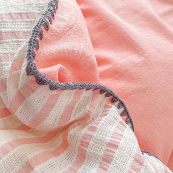 91家纺网 家纺一手货源 找家纺 (总) 娜娜 2022新款全棉水洗棉提花四件套