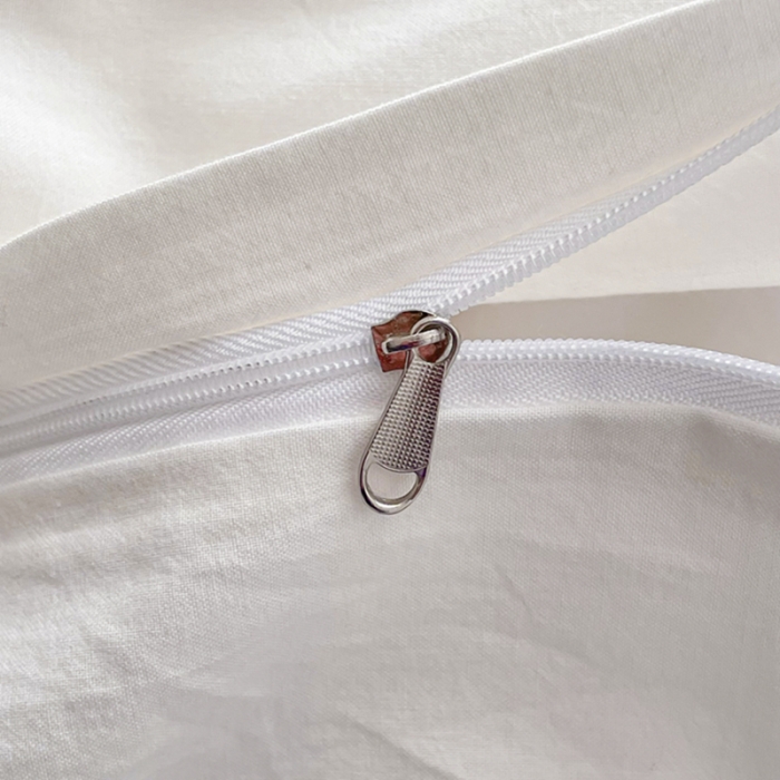 91家纺网 家纺一手货源 找家纺 娜娜 2022新款全棉水洗棉提花四件套 经典条纹-本白