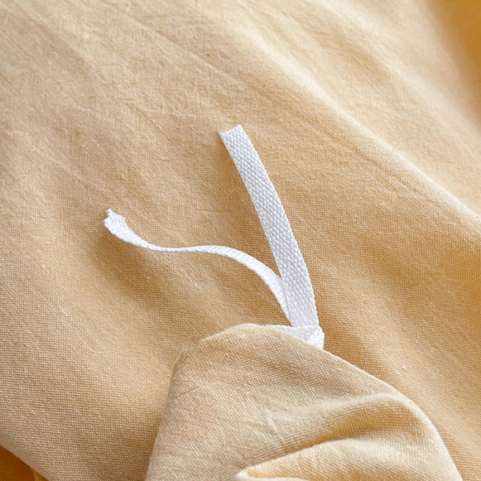 91家纺网 家纺一手货源 找家纺 娜娜 2022新款全棉水洗棉提花四件套 经典条纹-黄