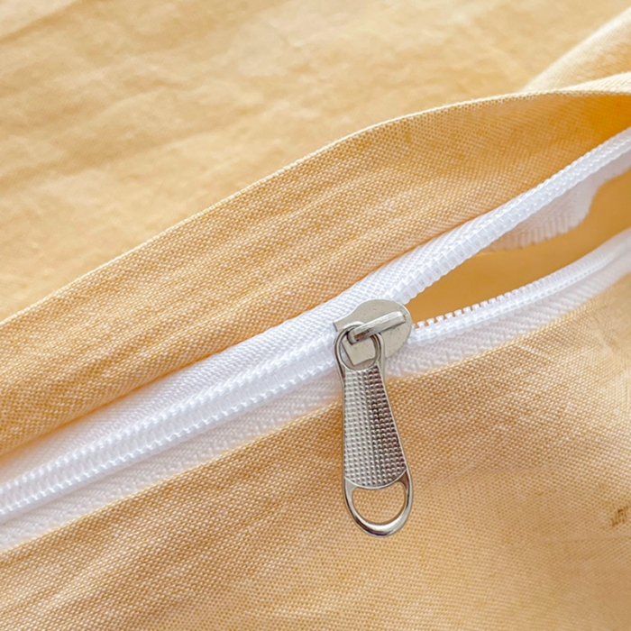 91家纺网 家纺一手货源 找家纺 娜娜 2022新款全棉水洗棉提花四件套 经典条纹-黄