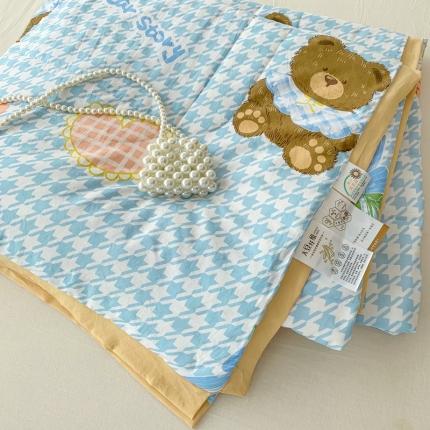 澳洲羽 2024新款亲肤水洗棉印花夏被 爱心熊