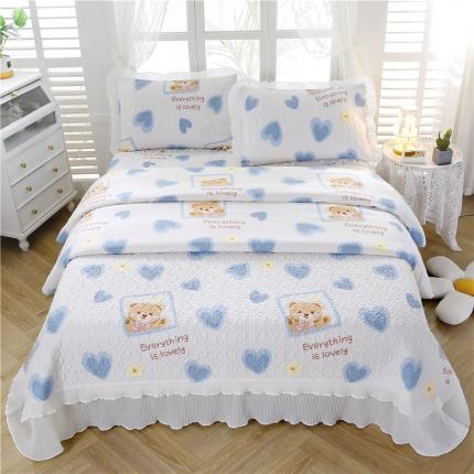 91家纺网 家纺一手货源 找家纺 （总）青竹苑 爆款雪纺纱全棉床盖三件套全棉床盖款四件套直播