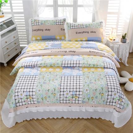 91家纺网 家纺一手货源 找家纺 （总）青竹苑 爆款雪纺纱全棉床盖三件套全棉床盖款四件套直播