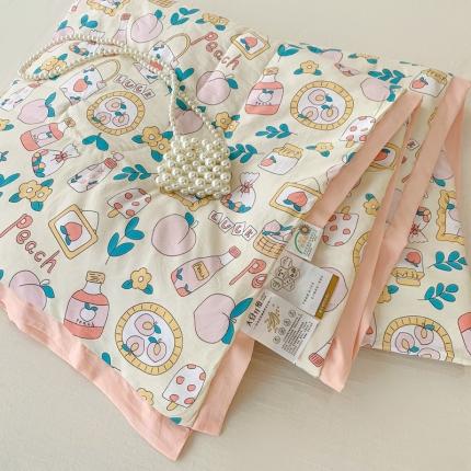 澳洲羽 2024新款亲肤水洗棉印花夏被 屁桃粉