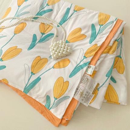 澳洲羽 2024新款亲肤水洗棉印花夏被 郁金香