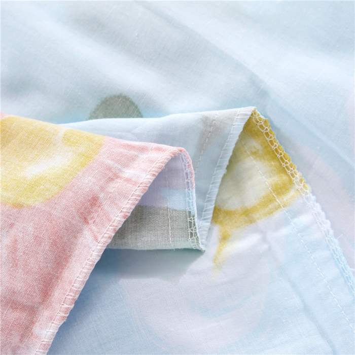 91家纺网 家纺一手货源 找家纺 青竹苑 爆款雪纺纱全棉床盖三件套全棉床盖款四件套直播 春花秋月