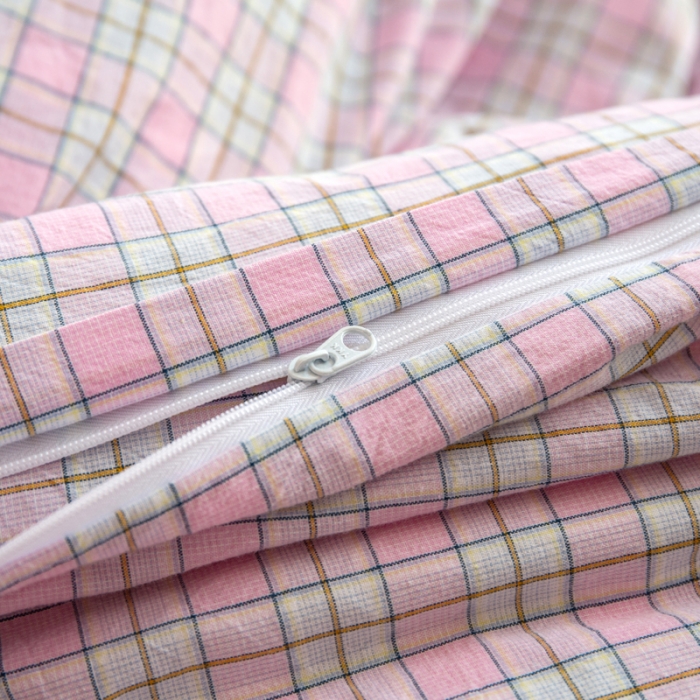 91家纺网 家纺一手货源 找家纺 安莱生活 2022新品水洗棉四件套-初恋系列 初恋-粉