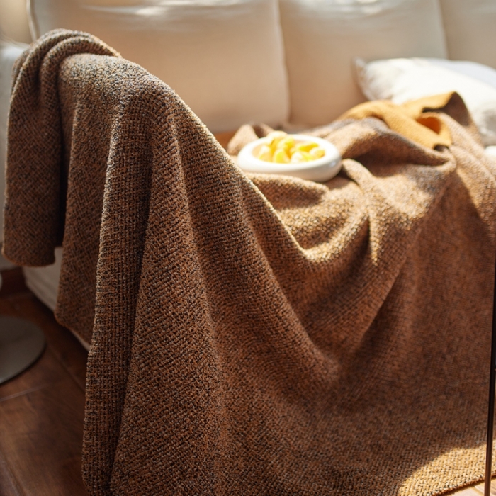 91家纺网 家纺一手货源 找家纺 安莱 2022新款设计师太阳花A类半边绒针织毯子午睡毯秋冬 苍苍