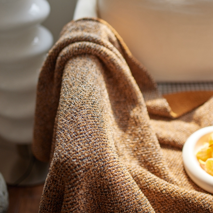 91家纺网 家纺一手货源 找家纺 安莱 2022新款设计师太阳花A类半边绒针织毯子午睡毯秋冬 苍苍