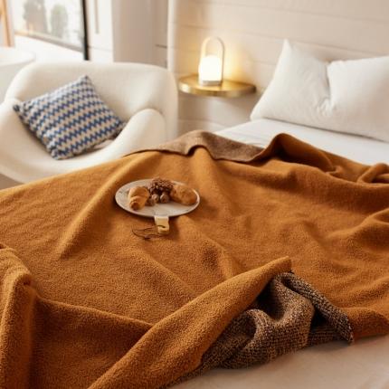 91家纺网 家纺一手货源 找家纺 总 安莱 设计师太阳花A类半边绒针织毯子沙发办公室午睡毯秋冬