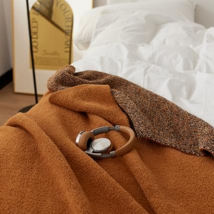 91家纺网 家纺一手货源 找家纺 安莱 设计师太阳花A类半边绒针织毯子沙发办公室午睡毯秋冬 苍苍