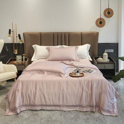 91家纺网 家纺一手货源 找家纺 （总）时亿 2022年莫兰迪镂空花边夏被夏凉被空调薄被子直播