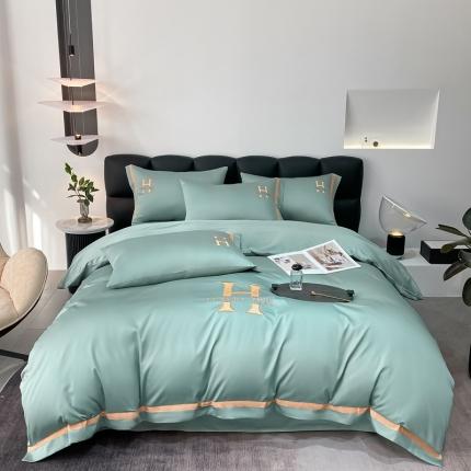 91家纺网 家纺一手货源 找家纺 衿成 2025新款全棉刺绣四件套-H系列 千草