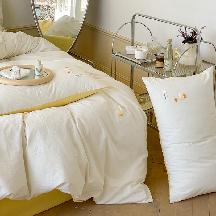 91家纺网 家纺一手货源 找家纺 洋铭区 2022新款全棉小清新水洗棉刺绣系列 可爱丫丫