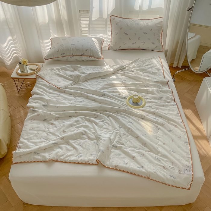 91家纺网 家纺一手货源 找家纺 洋铭区 2022新款双层纱夏被 飞行小能手