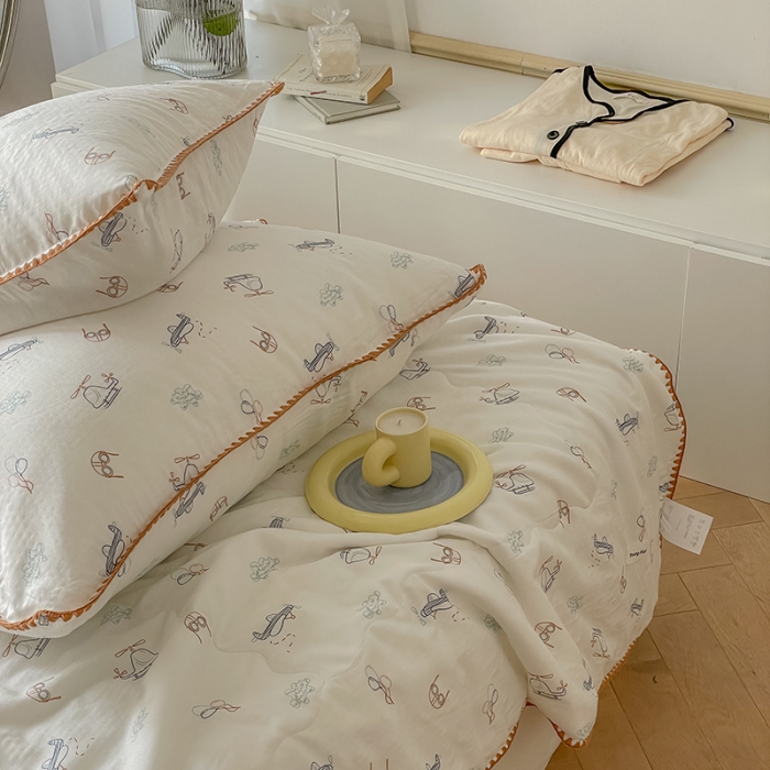 91家纺网 家纺一手货源 找家纺 洋铭区 2022新款双层纱夏被 飞行小能手