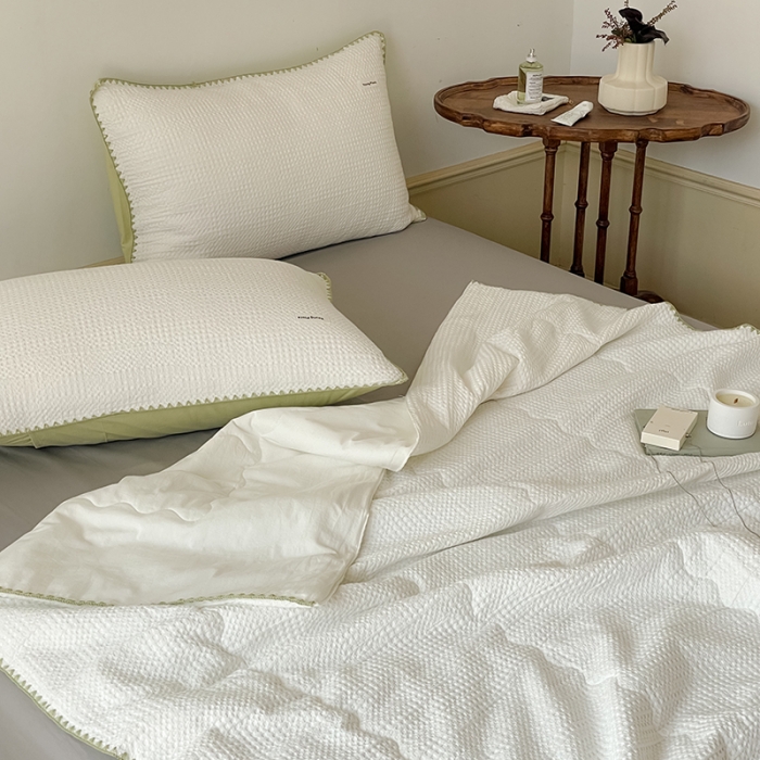 91家纺网 家纺一手货源 找家纺 洋铭区 2022新款华夫格夏被 贝拉米