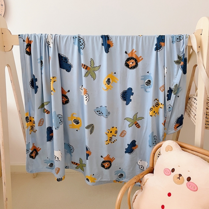 91家纺网 家纺一手货源 找家纺 星期八 2022新款凉感毯 动物园