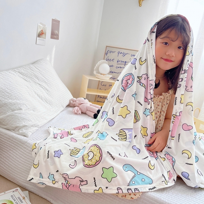 91家纺网 家纺一手货源 找家纺 星期八 2022新款凉感毯 独角马