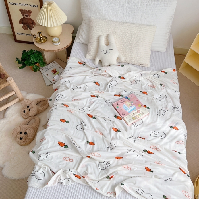 91家纺网 家纺一手货源 找家纺 星期八 2022新款凉感毯 胡萝卜