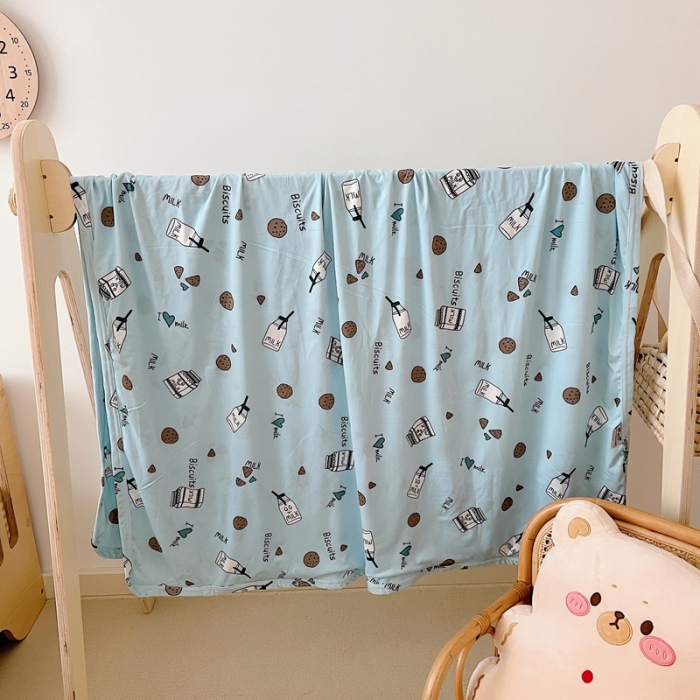 91家纺网 家纺一手货源 找家纺 星期八 2022新款凉感毯 蓝饼干