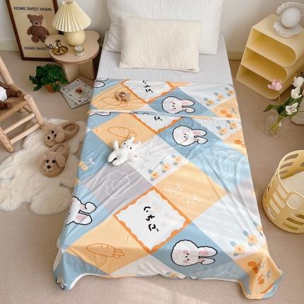 91家纺网 家纺一手货源 找家纺 星期八 2022新款凉感毯 兔子屋