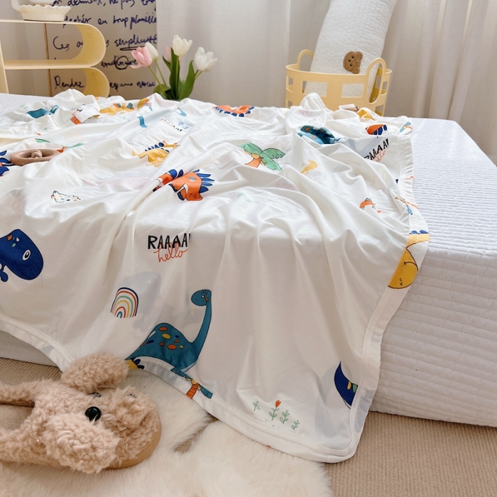 91家纺网 家纺一手货源 找家纺 星期八 2022新款凉感毯 小恐龙