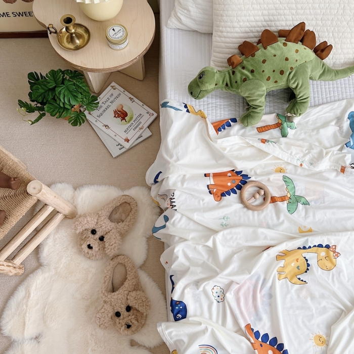 91家纺网 家纺一手货源 找家纺 星期八 2022新款凉感毯 小恐龙