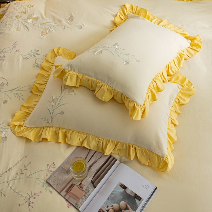 91家纺网 家纺一手货源 找家纺 （总）涵宸 2022水洗氧棉刺绣四件套 花仙子