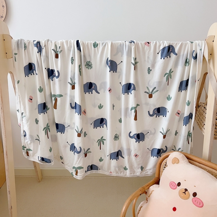 91家纺网 家纺一手货源 找家纺 星期八 2022新款凉感毯 小象