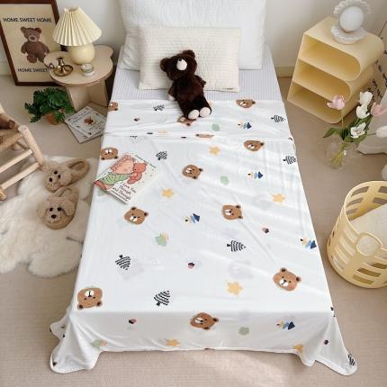 91家纺网 家纺一手货源 找家纺 星期八 2022新款凉感毯 小熊